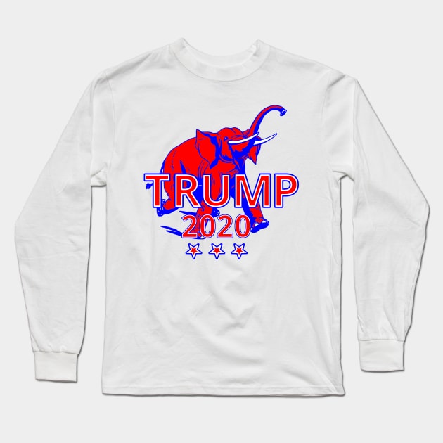 Trump elephant Long Sleeve T-Shirt by hipop